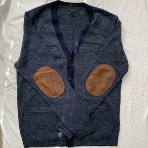J Crew Men’s elbow patch wool cardigan